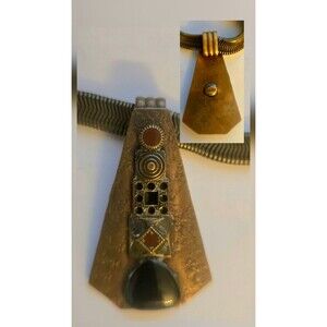 Vintage Necklace Marjorie Baer MB SF Modernist Artesian "Hand Hammered" Design